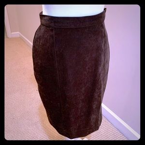 Talbots Faux Suede Pencil Skirt